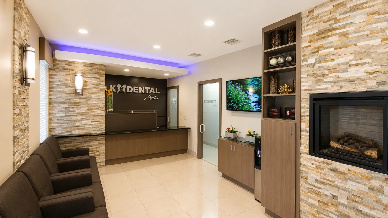 KDental Arts reception and waiting area