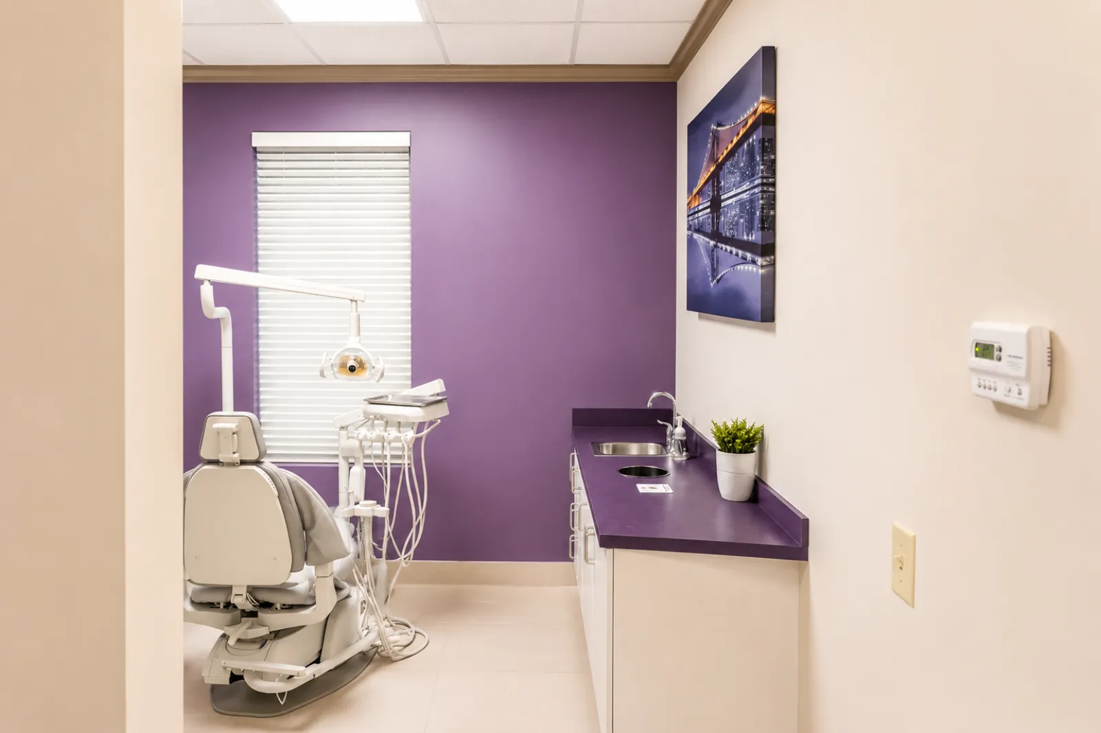 Comfortable seating area inside KDental Arts