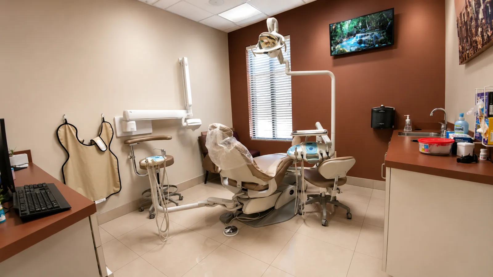 Modern dental operatory with patient chair